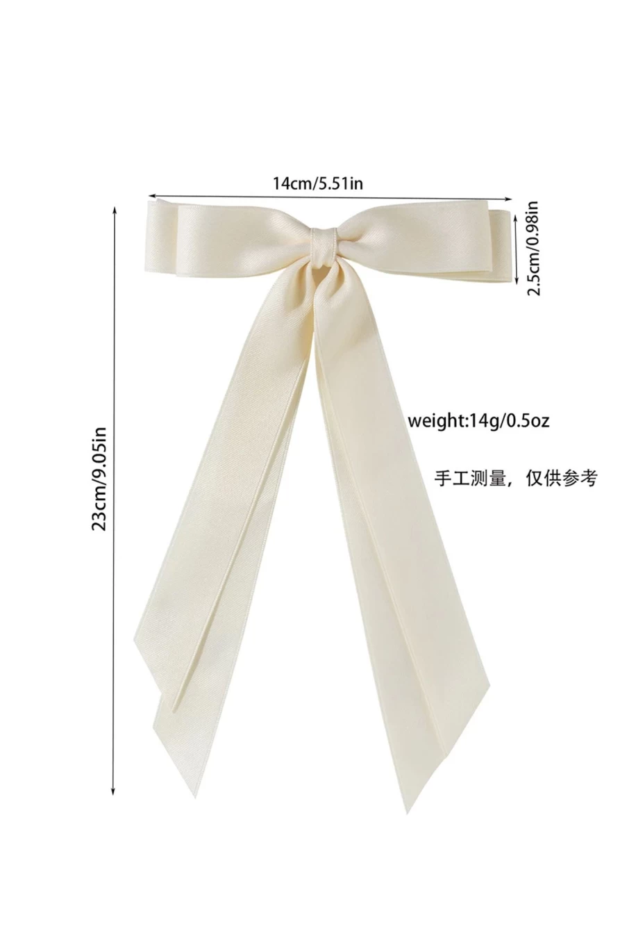 Shewin Women's Black Elegant Terylene Double Bow Hair Clip – Stylish Hair Accessory