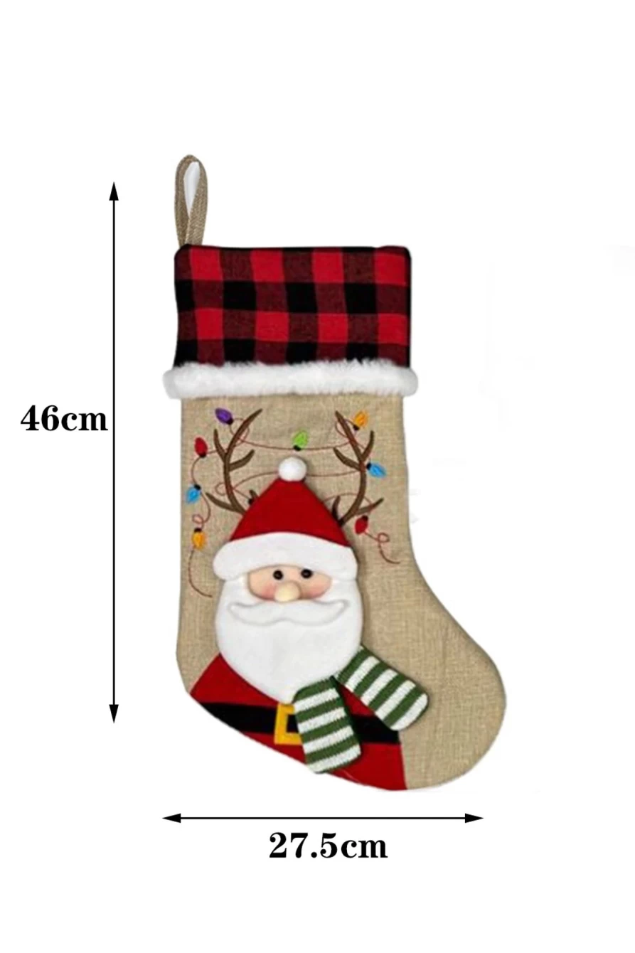 "Shewin Women's Red Dahlia Christmas Stocking Pendant - Santa & Printed Design Holiday Jewelry"