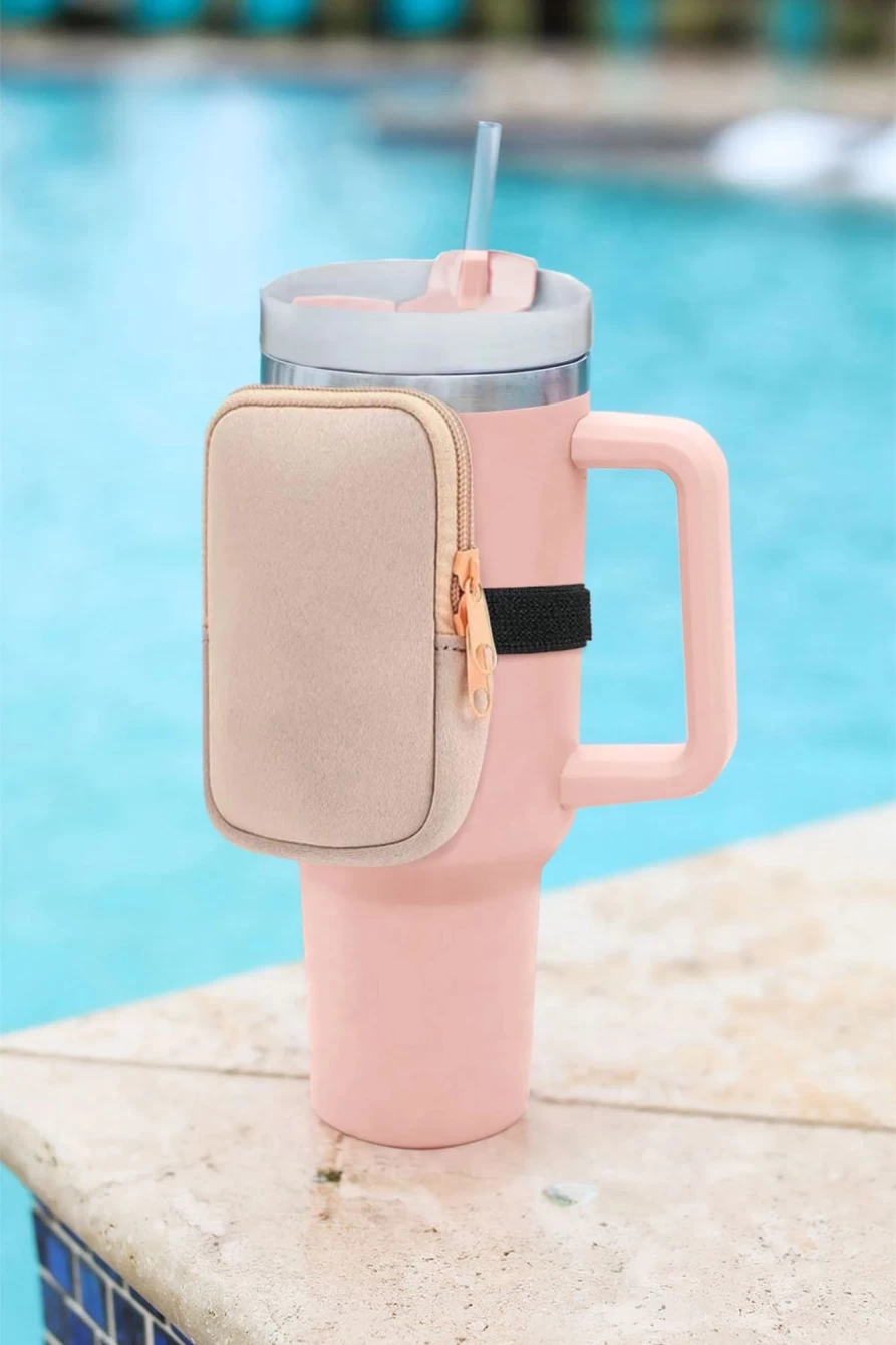Shewin Pink 304 Stainless Steel Double Wall Insulated Tumbler Mug with Straw & Carry Bag for Women
