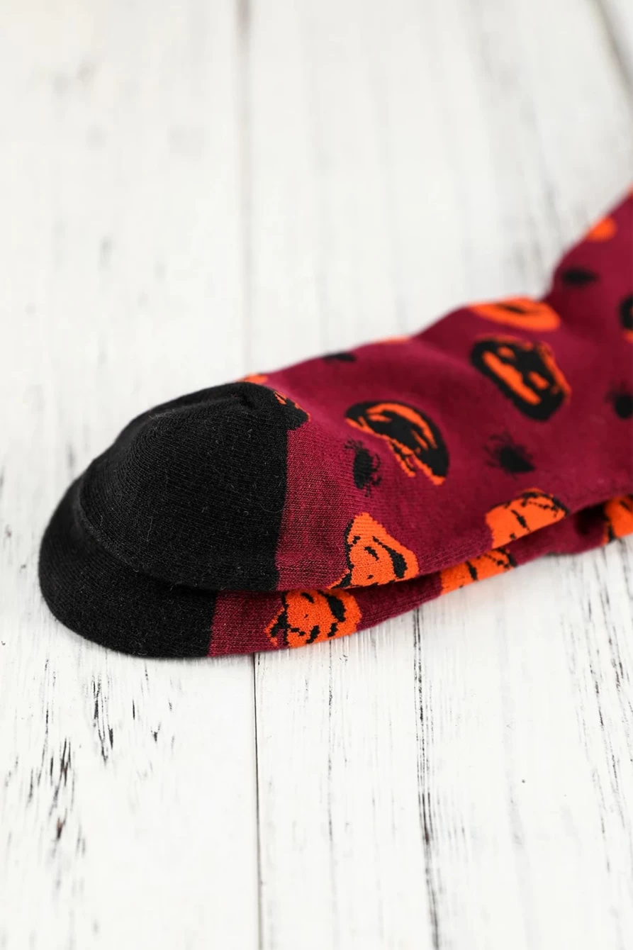 Shewin Women's Biking Red Halloween Fashion Graphic Socks for Spooky Style