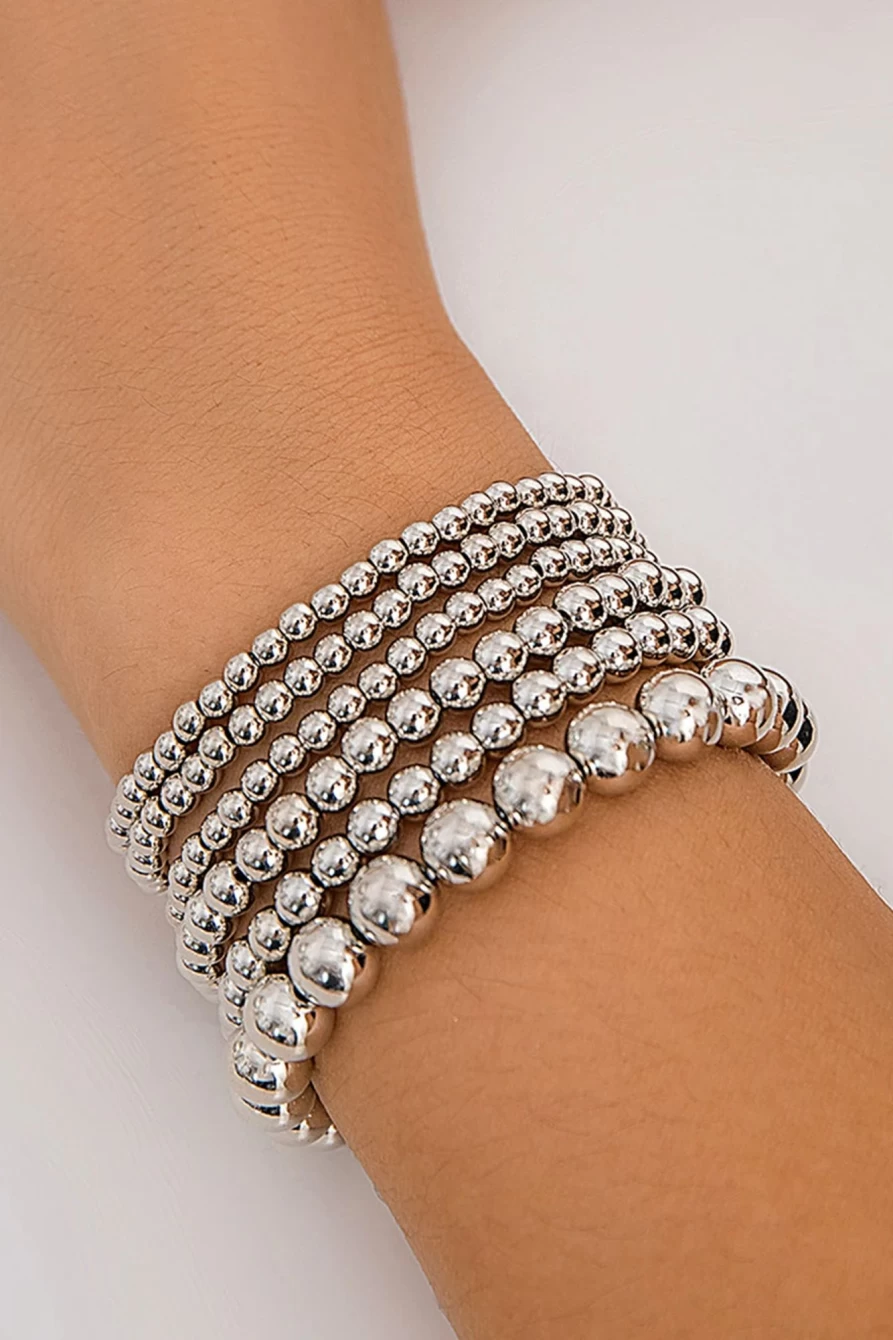 "Shewin Women's Elegant White Multi-Layered Pearl Beaded Bracelet – Timeless Pearl Jewelry Gift"