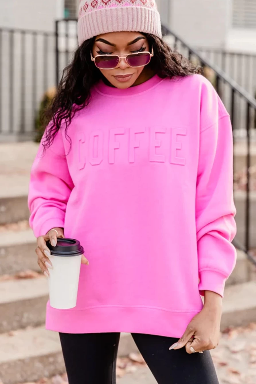 Shewin Women's Bonbon Casual Mama Letter Drop Shoulder Sweatshirt - Cozy Oversized Pullover