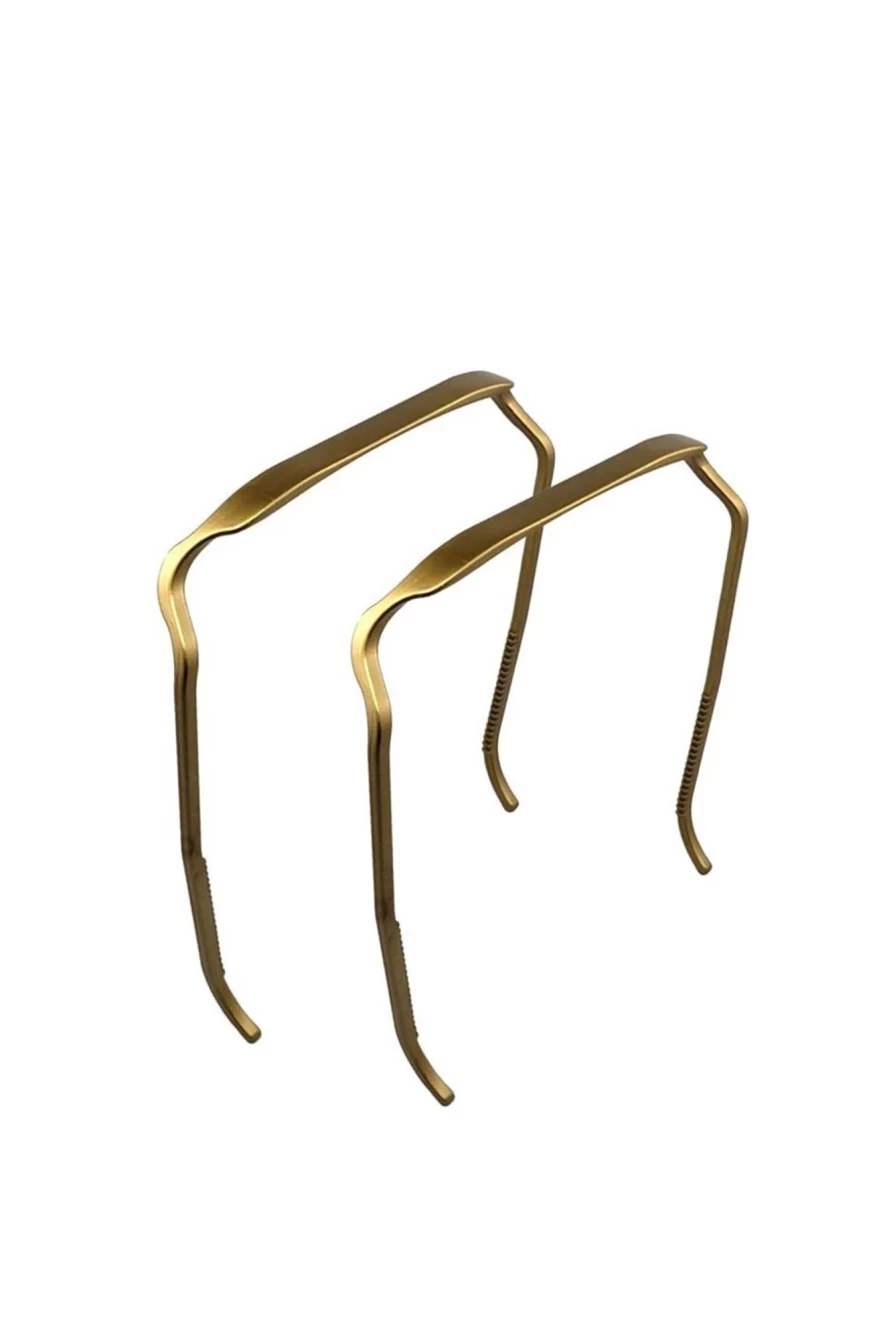 Shewin Gold Thick Square Plastic Hair Hoop for Women - Sleek Hair Accessory