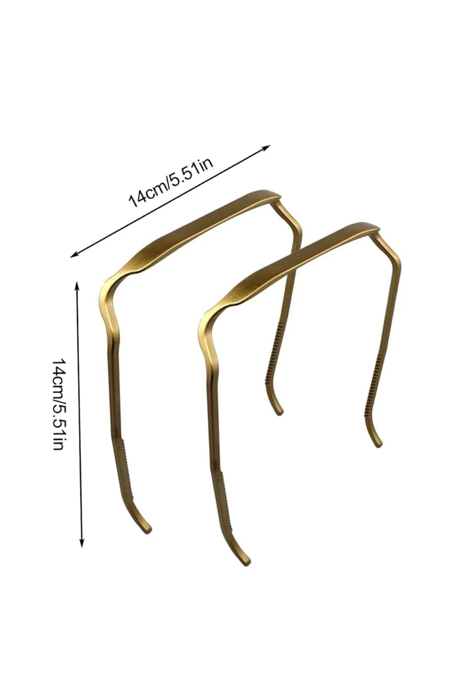 Shewin Gold Thick Square Plastic Hair Hoop for Women - Sleek Hair Accessory