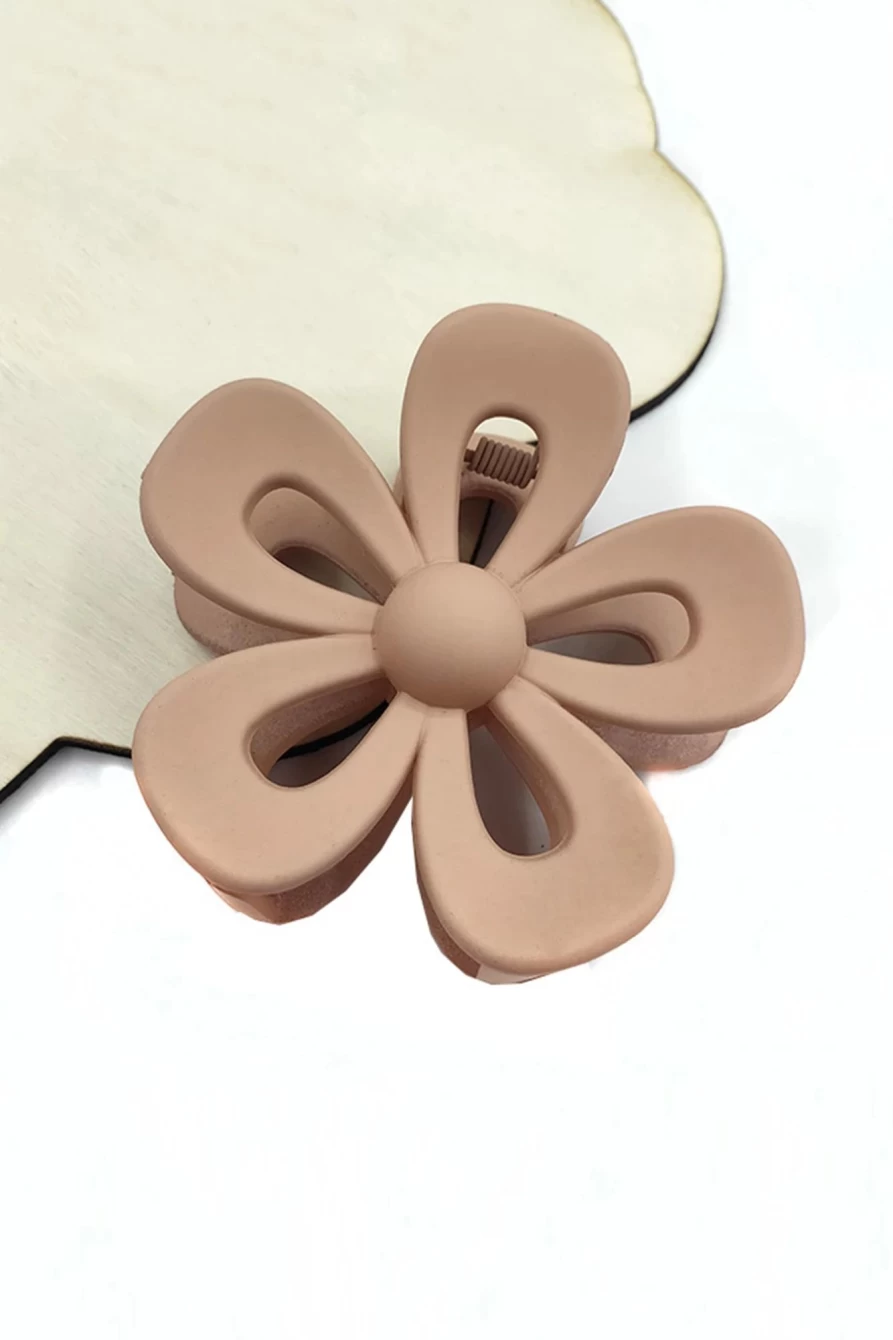 Shewin Women's Camel Hollow Flower Claw Clip - Sweet Hair Clip for Women