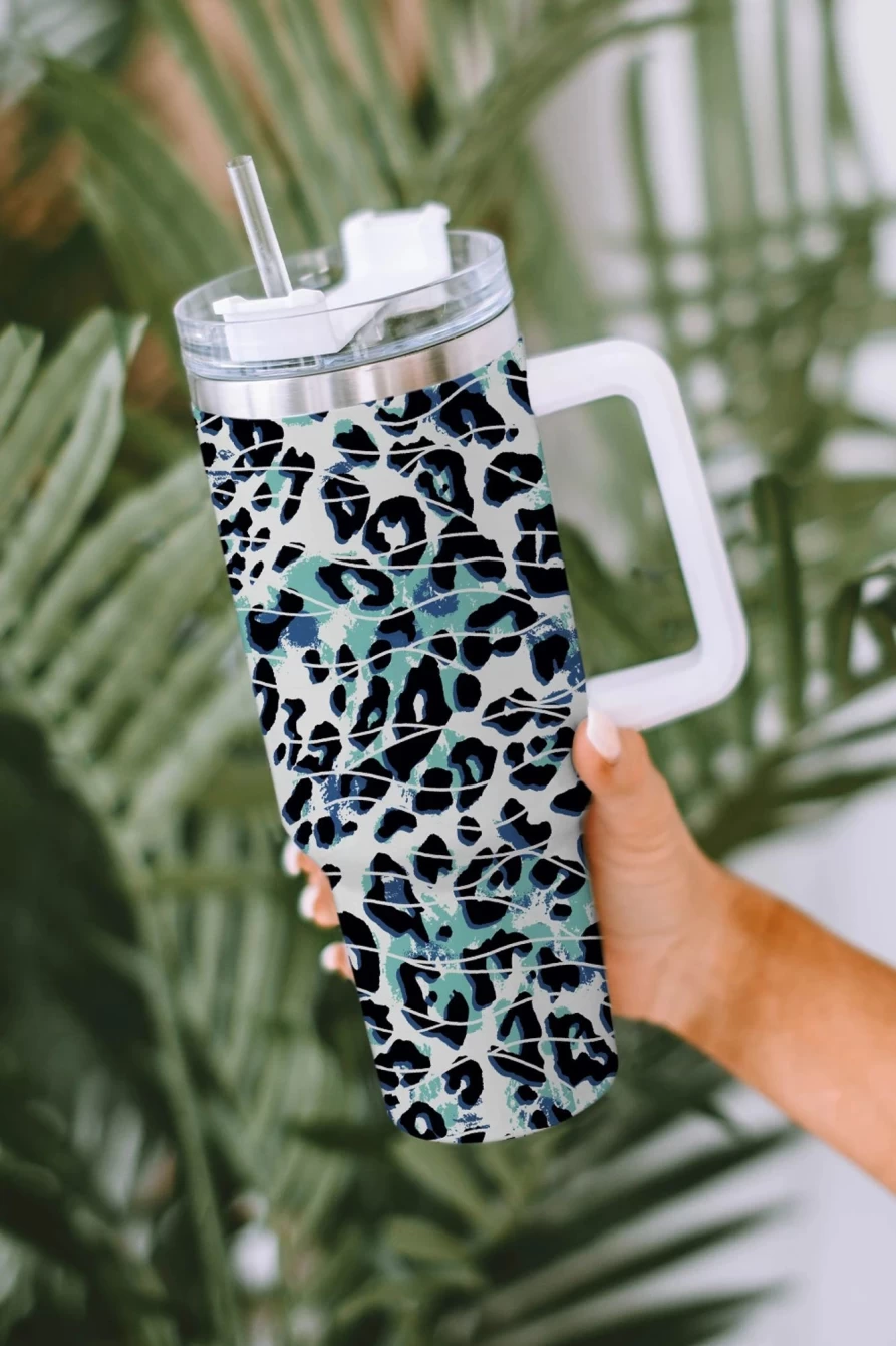 Shewin Leopard Print 304 Stainless Steel Tumbler Mug for Women