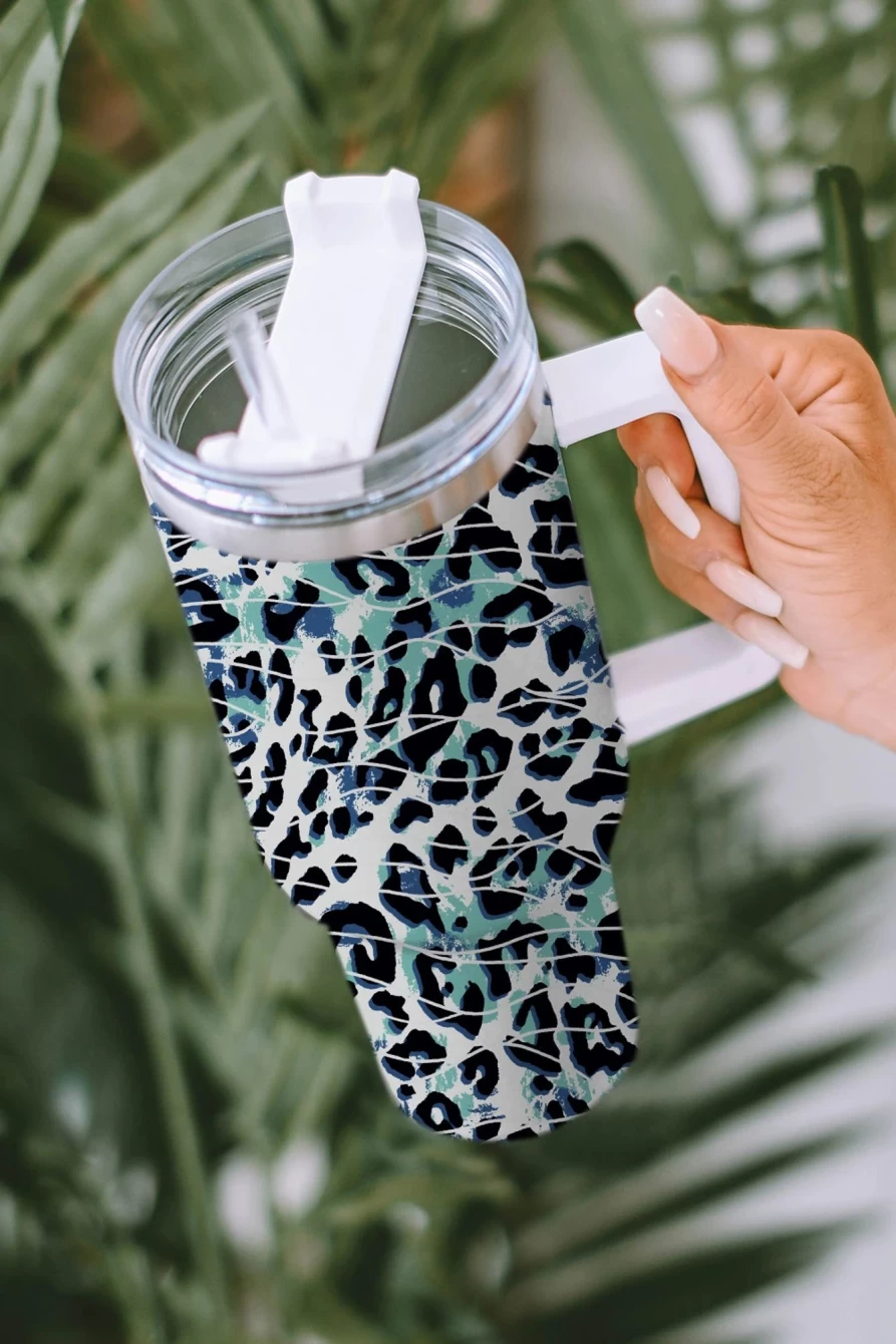 Shewin Leopard Print 304 Stainless Steel Tumbler Mug for Women