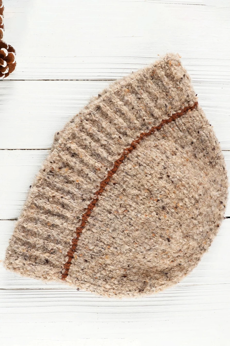 "Shewin Women's Oatmeal Vintage Wool Fisherman Knit Hat"